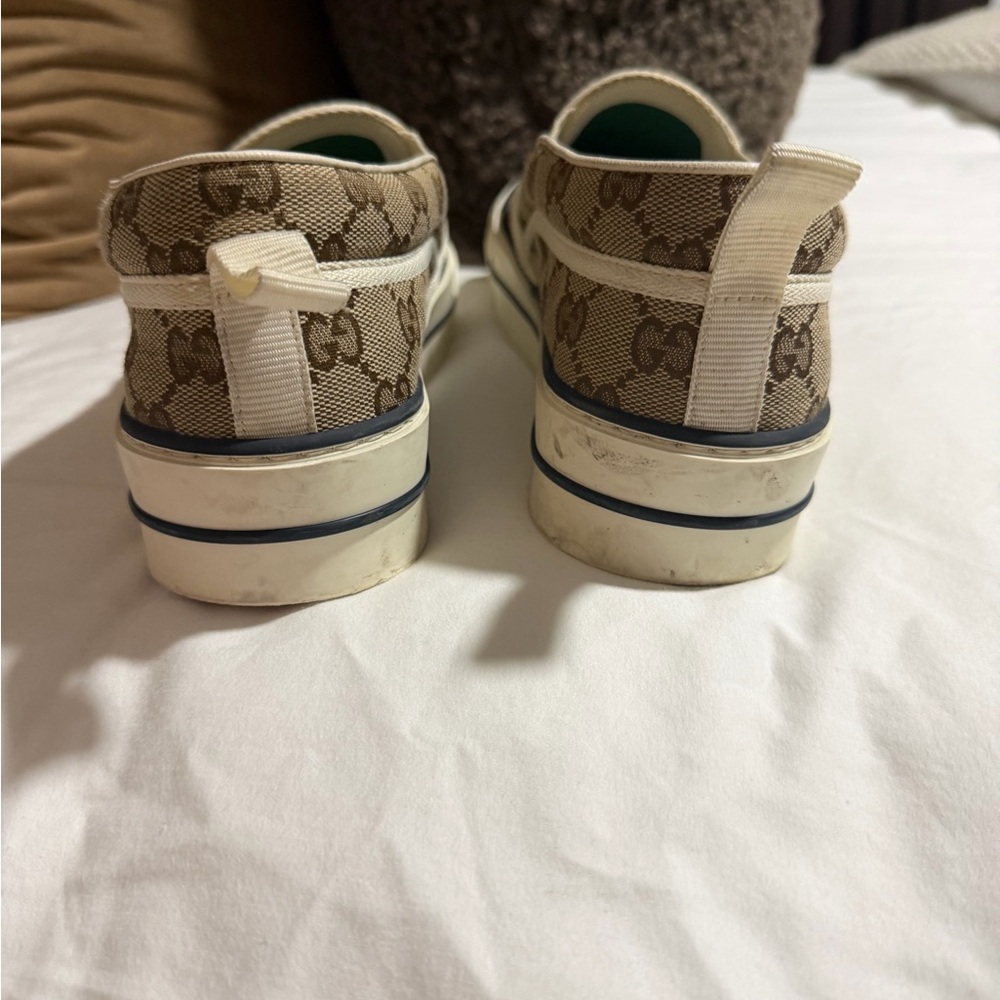 Gucci Brown and Cream Slip-On Shoes - Picture 3 of 5